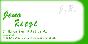 jeno ritzl business card